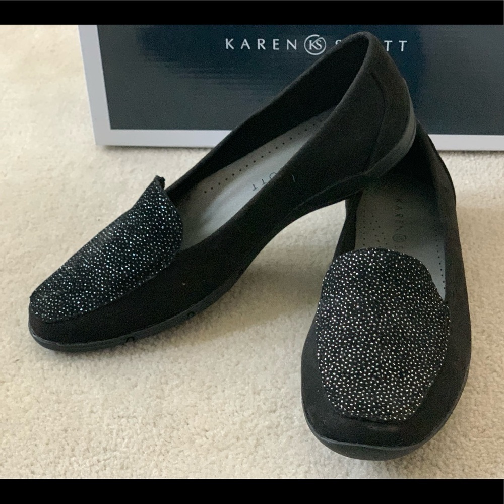 New Karen Scott Jodi Slip-On Flats, bk/bling 5.5